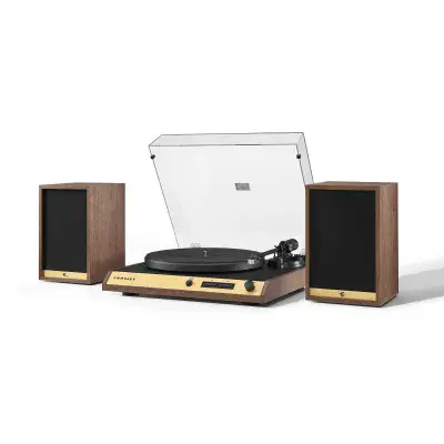 Crosley C72 Belt-Drive Bluetooth Turntable System and Speakers