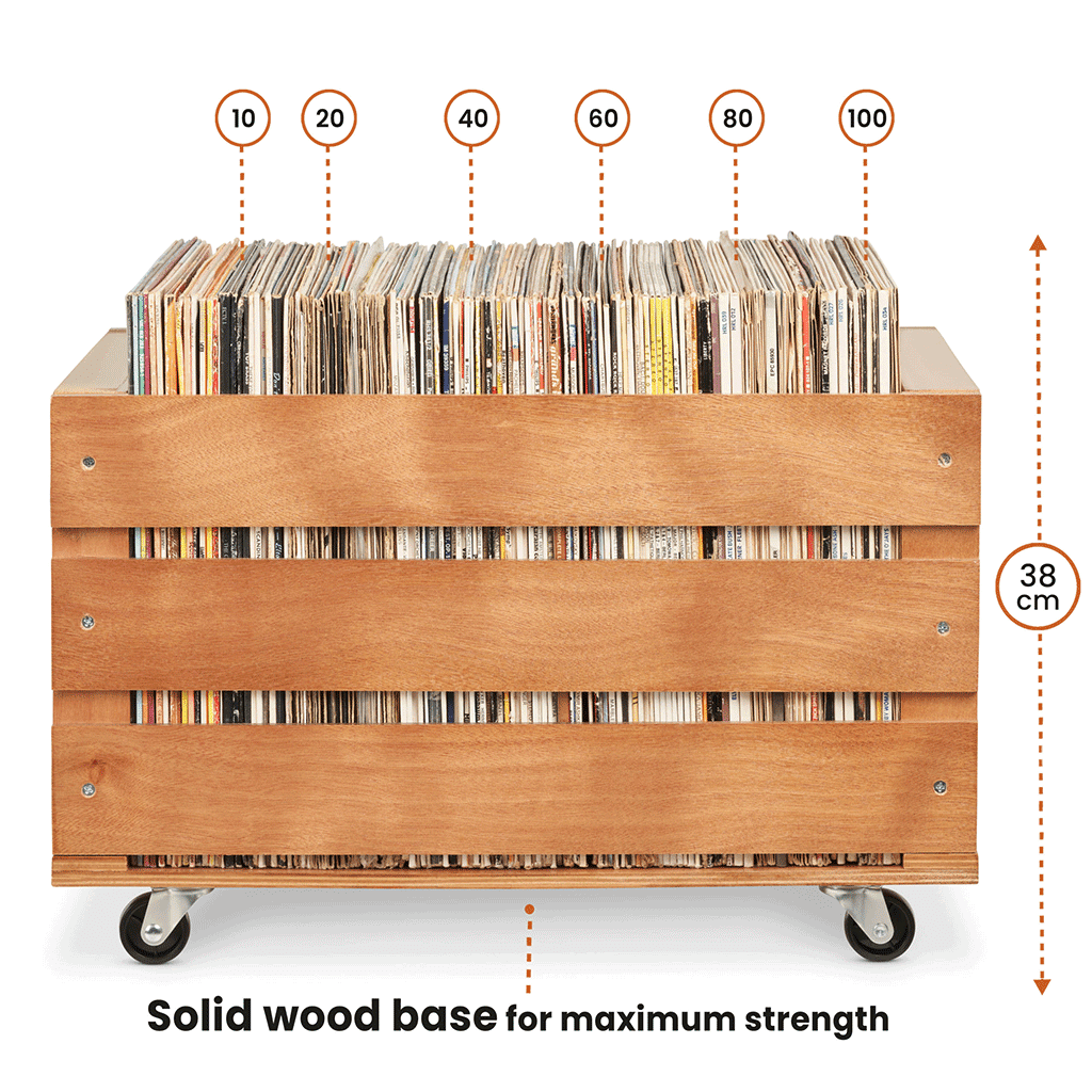 Legend Vinyl Wooden LP Crate | Audio Emotion