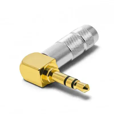 Oyaide P-3.5GL Gold Plated Right Angled  3.5mm Jack Plug