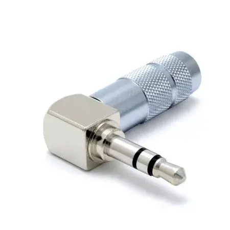 Oyaide P-3.5SRL Rhodium Plated Right Angled 3.5mm Jack Plug | Audio Emotion