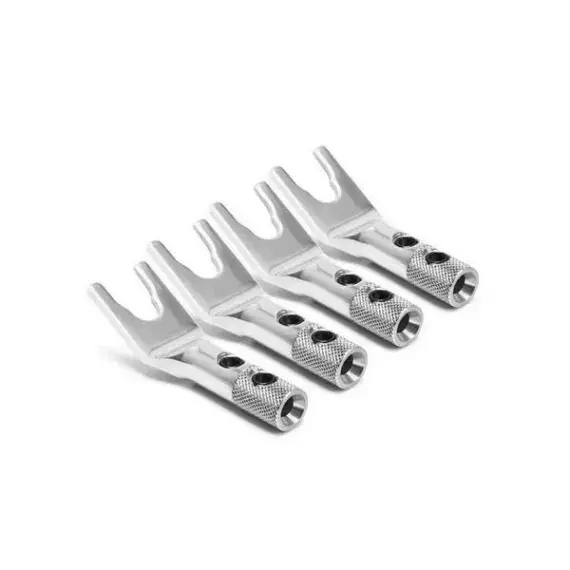 Oyaide SRBN Rhodium/Silver Plated Spades (Set of 4) | Audio Emotion