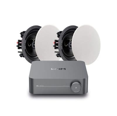 WiiM AMP Streaming Amplifier with Klipsch CS-16C II In-Ceiling Speakers