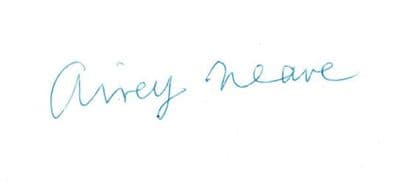Airey Neave Autograph Signed Display