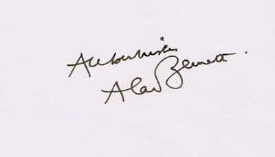 Alan Bennett Autograph Signed Display