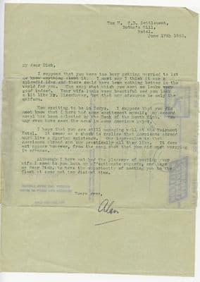 Alan Paton Autograph Typed Letter Signed