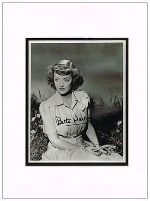 Bette Davis Autograph Photo