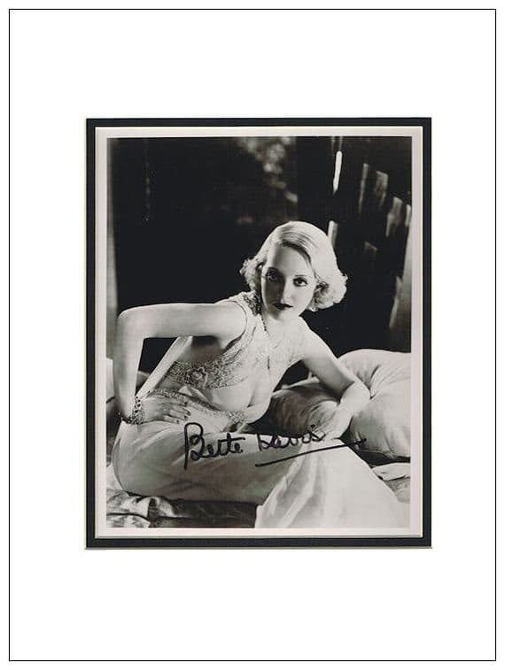 Bette Davis Authentic Autograph | Bette Davis Signed Photo