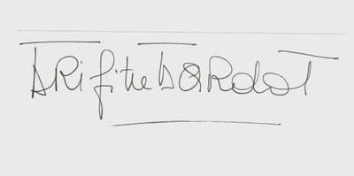 Brigitte Bardot Autograph