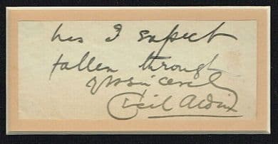 Cecil Aldin Autograph Signed Display