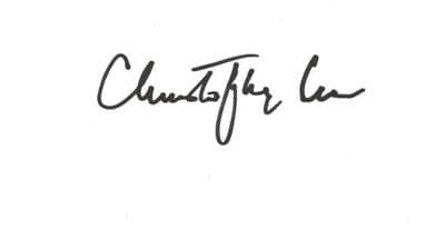 Christopher Lee Autograph  - Dracula