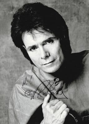 Cliff Richard Autograph Photo Display