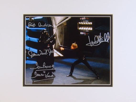 Darth Vader Autograph Photo - Jones, Prowse, Hamill & Anderson