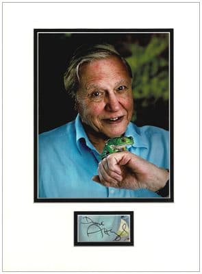 David Attenborough Autograph Signed Display