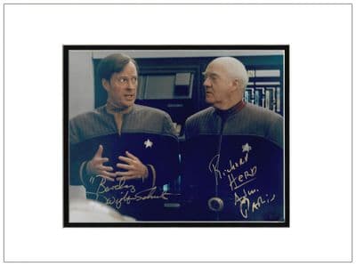 Dwight Schultz and Richard Herd Signed Photo - Star Trek: Voyager