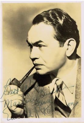 Edward G Robinson Autograph Signed Photo