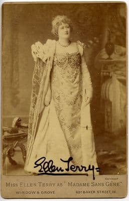 Ellen Terry Autograph Signed Cabinet Card