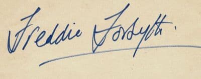 Frederick Forsyth Autograph Display