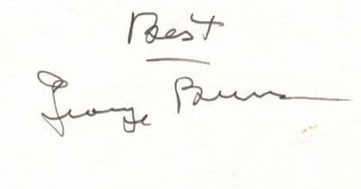 George Burns Autograph
