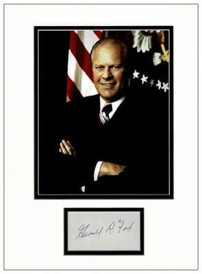 Gerald Ford Autograph Display