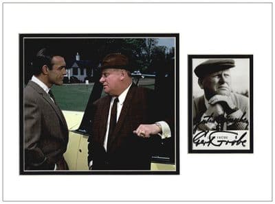 Gert Frobe Signed Photo Display - Goldfinger