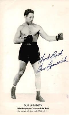 Gus Lesnevich Autograph Signed Photo