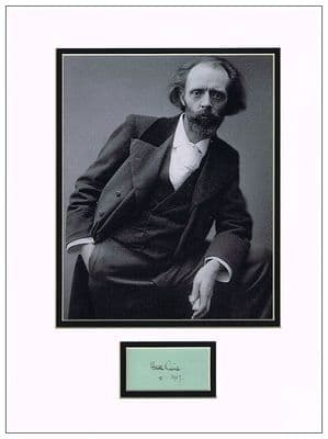 Hall Caine Autograph Signed Display