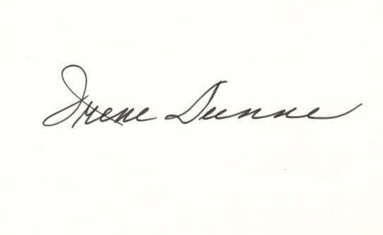Irene Dunne Autograph Signed Display