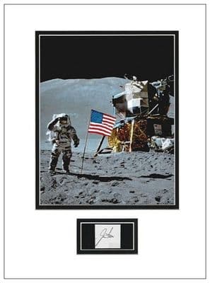 James Irwin Autograph Display - Apollo 15