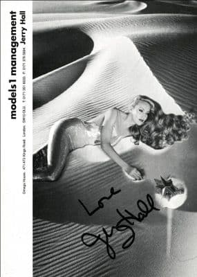 Jerry Hall Autograph Photo