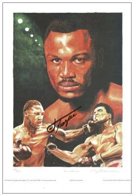 Joe Frazier Autograph Signed Lithograph