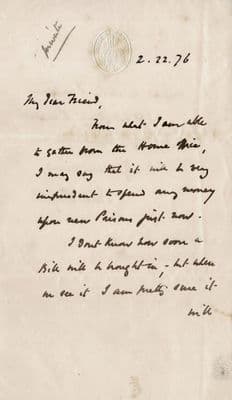 John Bright Letter Signed