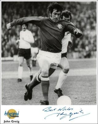 John Greig Autograph Signed Photo - Rangers