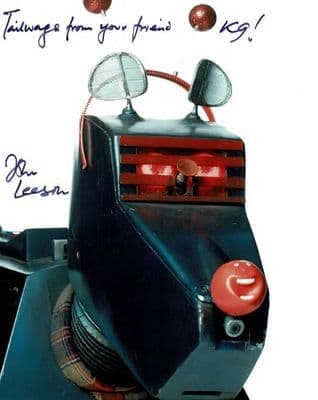 John Leeson Signed Photo - K9