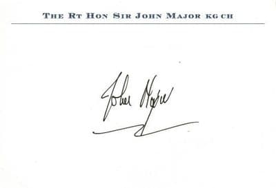 John Major Autograph