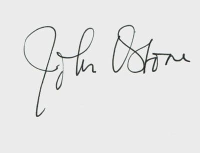 John Osborne Autograph Display