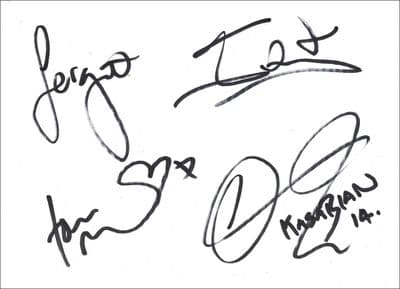 Kasabian Autograph Signed