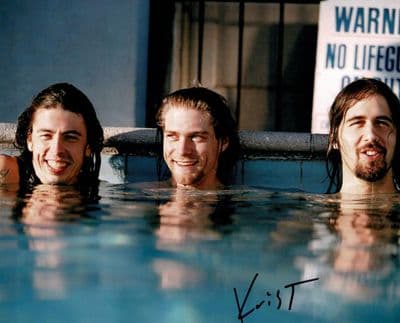 Krist Novoselic Autograph Signed Photo - Nirvana