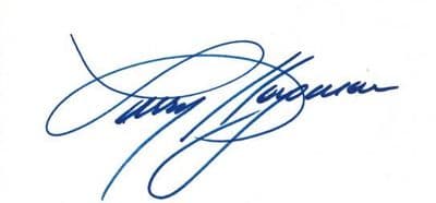 Larry Hagman Autograph Display  - JR Ewing