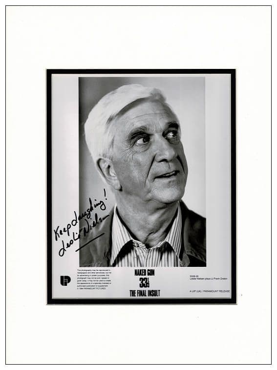 Leslie Nielsen Autograph Signed Photo - Naked Gun