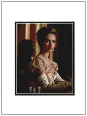 Lily James Autograph Signed Photo