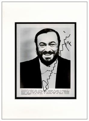Luciano Pavarotti Autograph Signed Photo