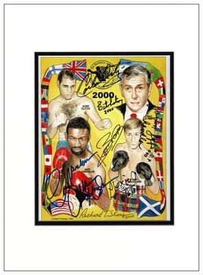 Marvin Hagler, Arguello, Ortiz  Signed Photo
