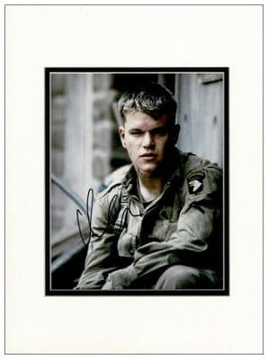 Matt Damon Autograph Signed Photo - Saving Private Ryan
