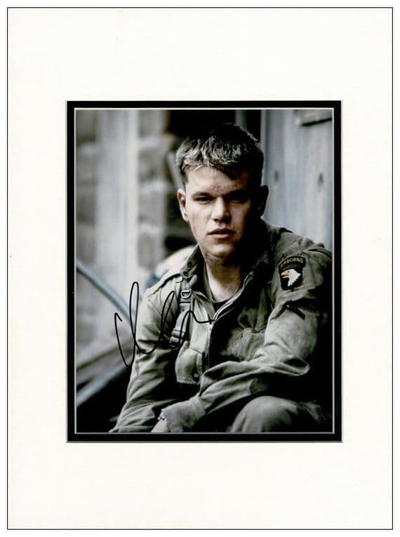 Matt Damon Autograph Signed Photo - Saving Private Ryan