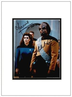 Michael Dorn and Marina Sirtis Signed Photo - Star Trek: The Next Generation