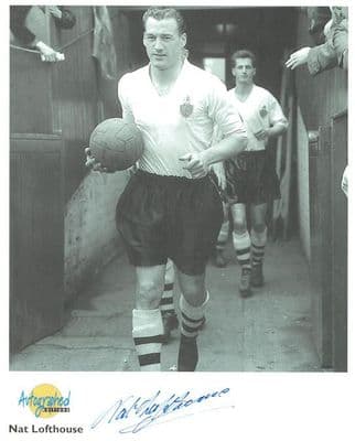 Nat Lofthouse Autograph Signed Photo - Bolton