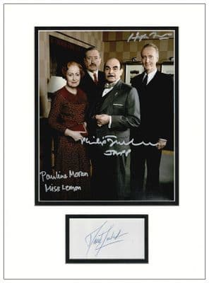 Poirot Cast Autograph Signed Display