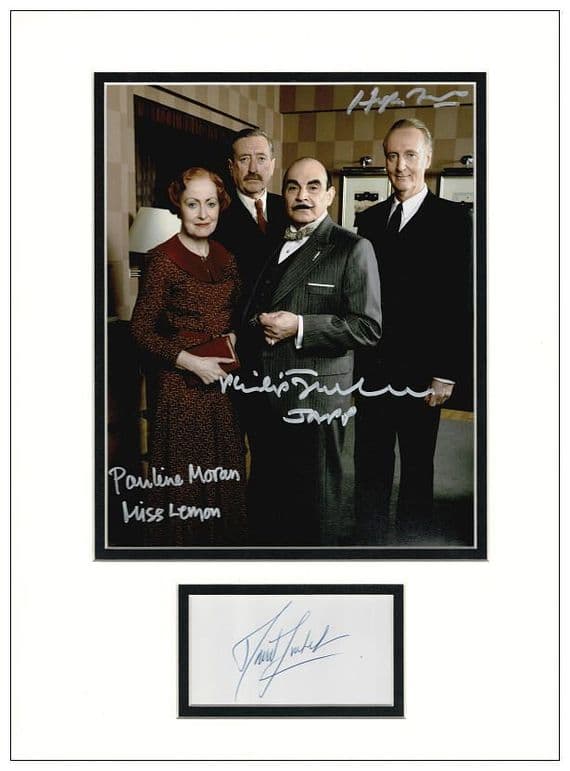Poirot Cast Autograph Signed Display