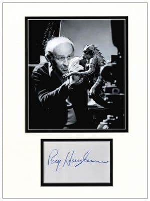 Ray Harryhausen Autograph Signed Display