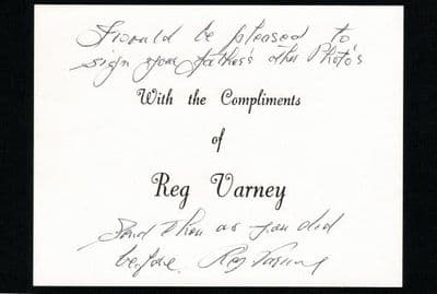 Reg Varney Autograph - On The Buses